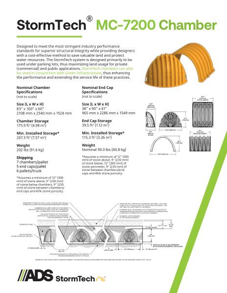 MC-7200 Chamber StormTech Product Sheet