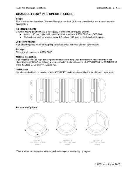 Channel-Flow Pipe Specification